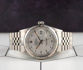 Rolex 36mm Datejust Steel Fluted Jubilee Silver Dial Watch 16014
